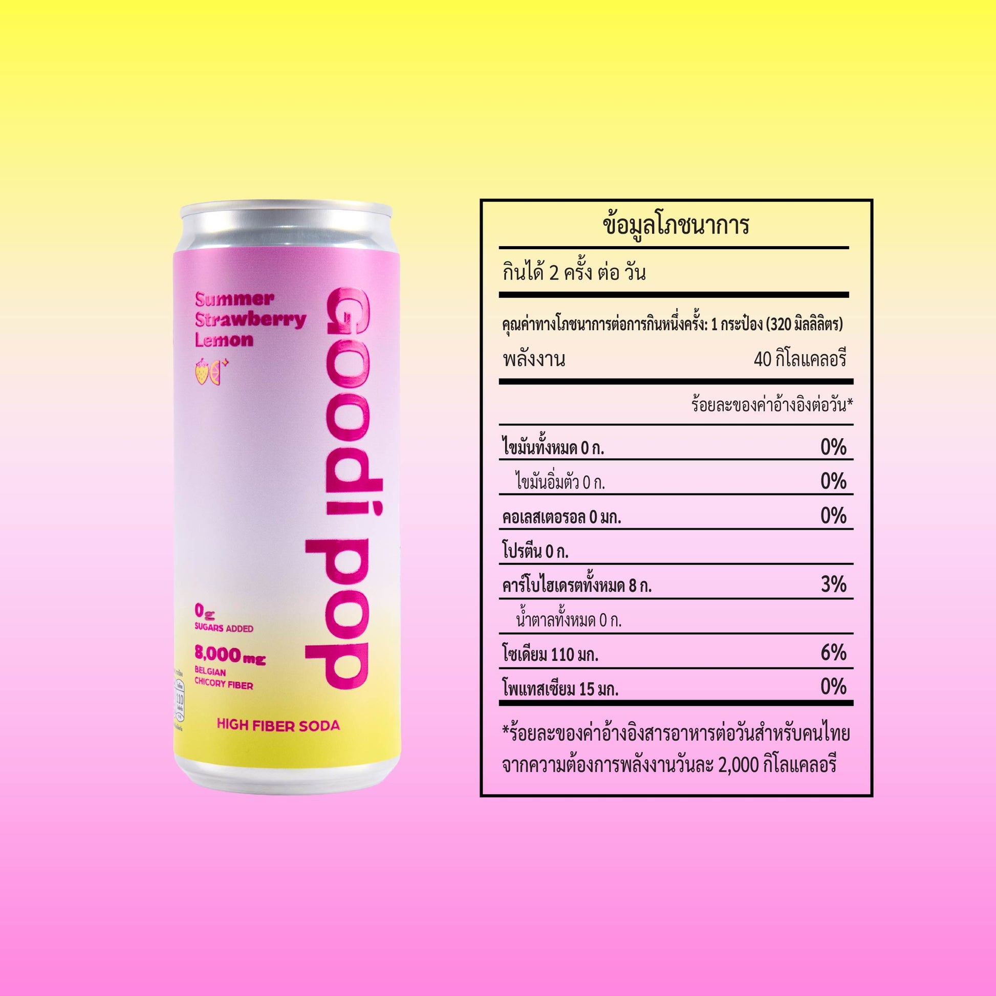 Goodi Pop Variety Pack 9 nutrition label